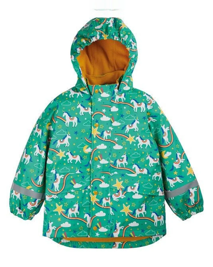 Frugi Bunte Kinder Regenjacke aus Post-Consumer-Polyester