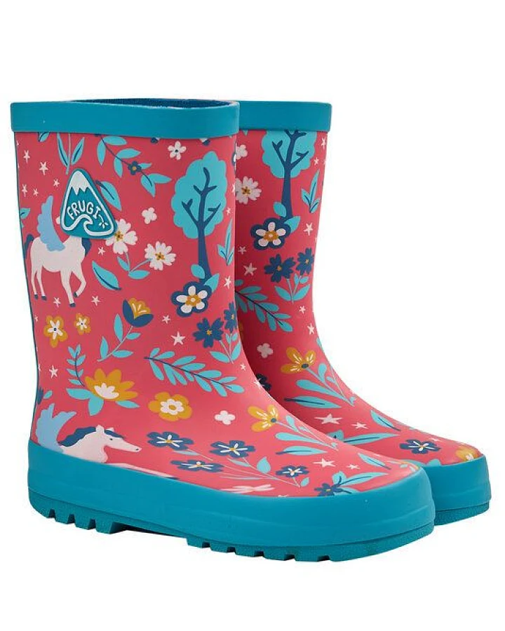 Frugi Bunte Kinder Gummistiefel aus Naturkautschuk