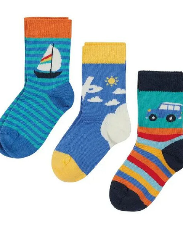 Frugi Bunte Söckchen im 3er-Pack