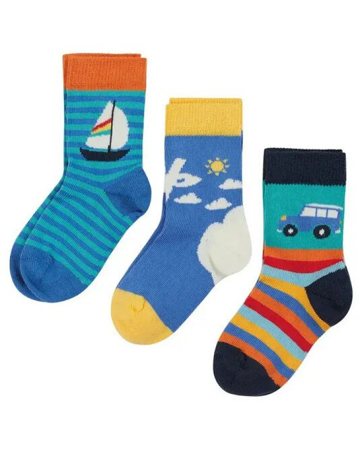 Frugi Bunte Söckchen im 3er-Pack