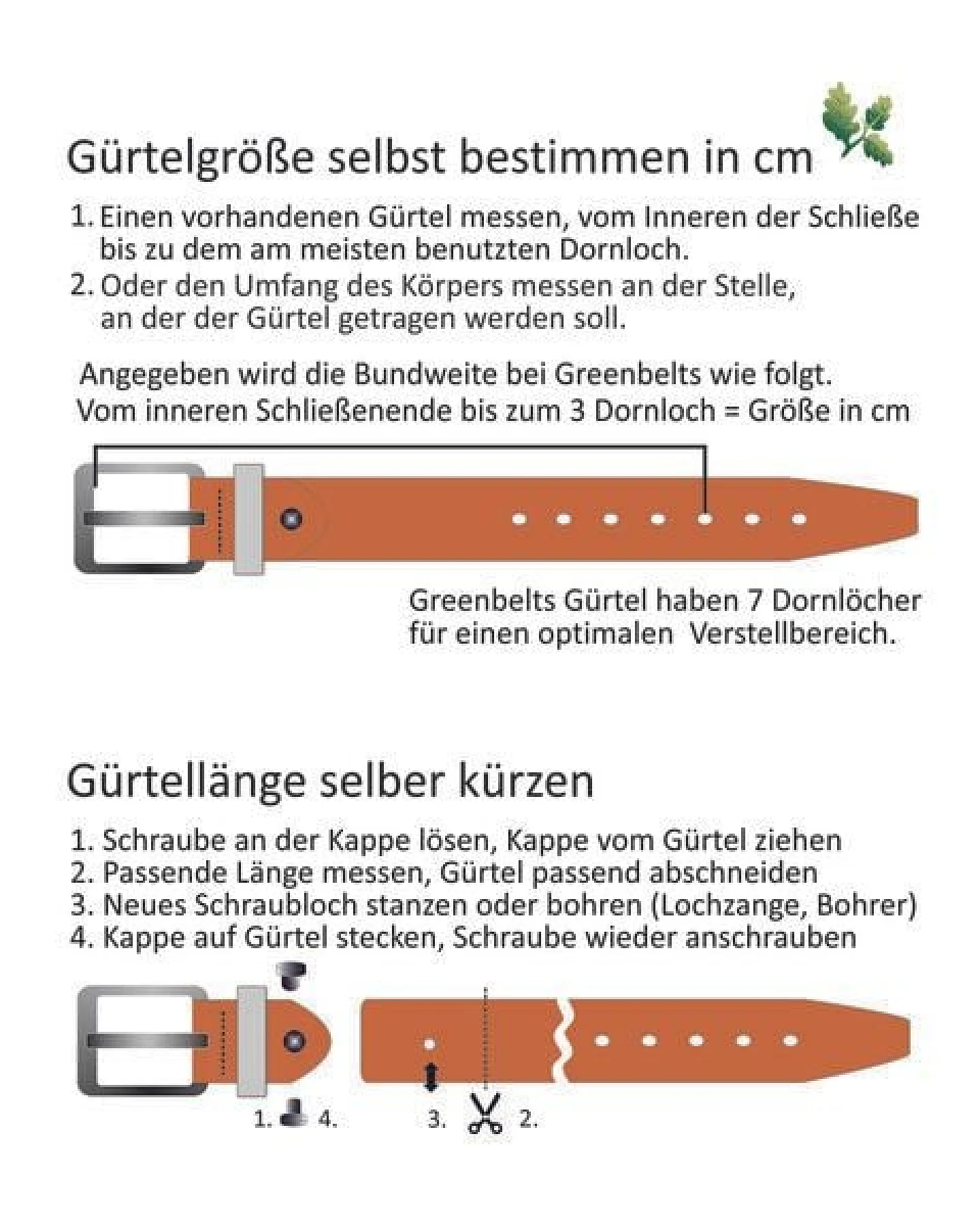 GREENBELTS Herren Ledergürtel FINLEY – Ansicht 4