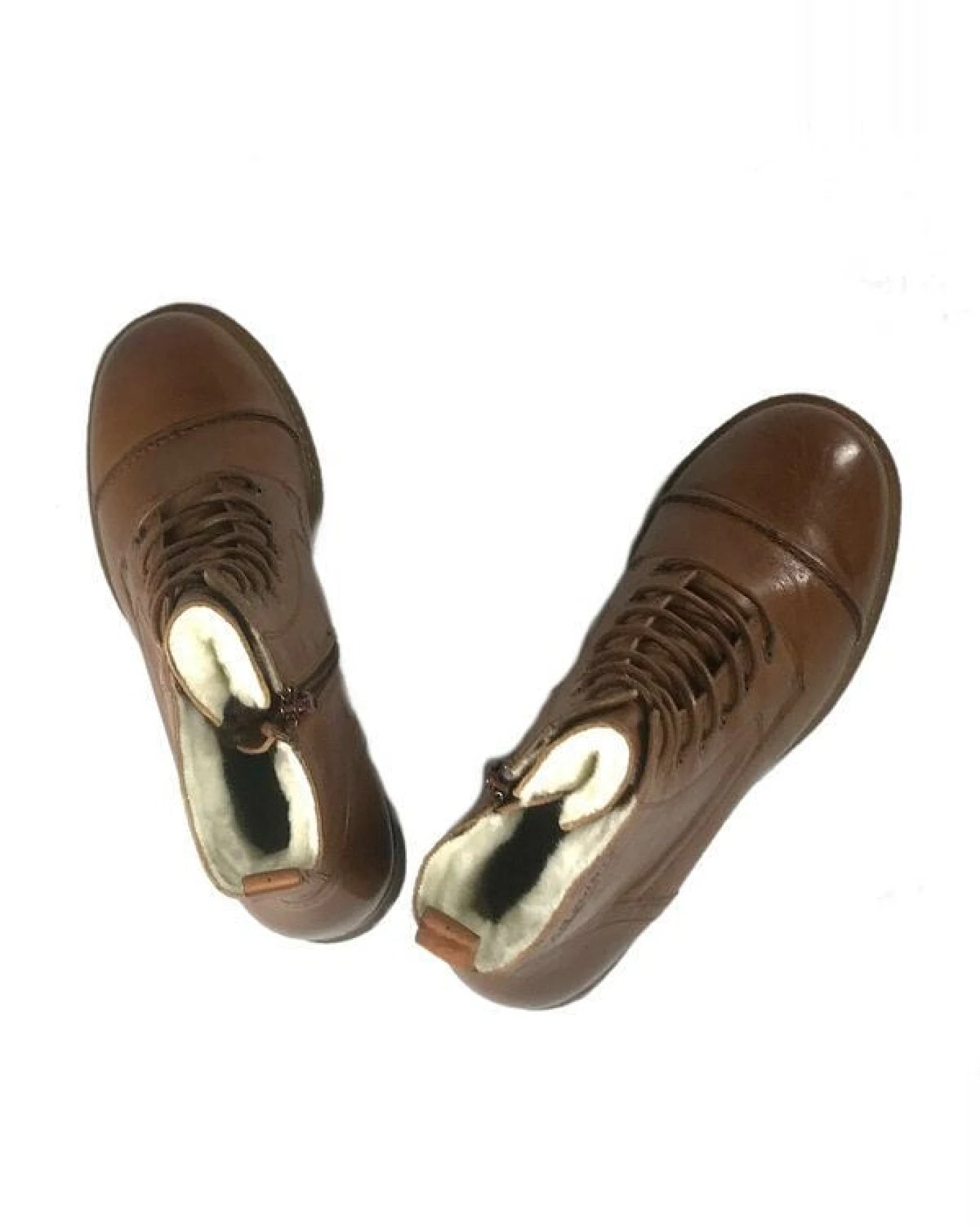 Ten Points gefütterte Schnürstiefel, Pandora Boots, vegetabil gegerbtes Leder – Ansicht 3