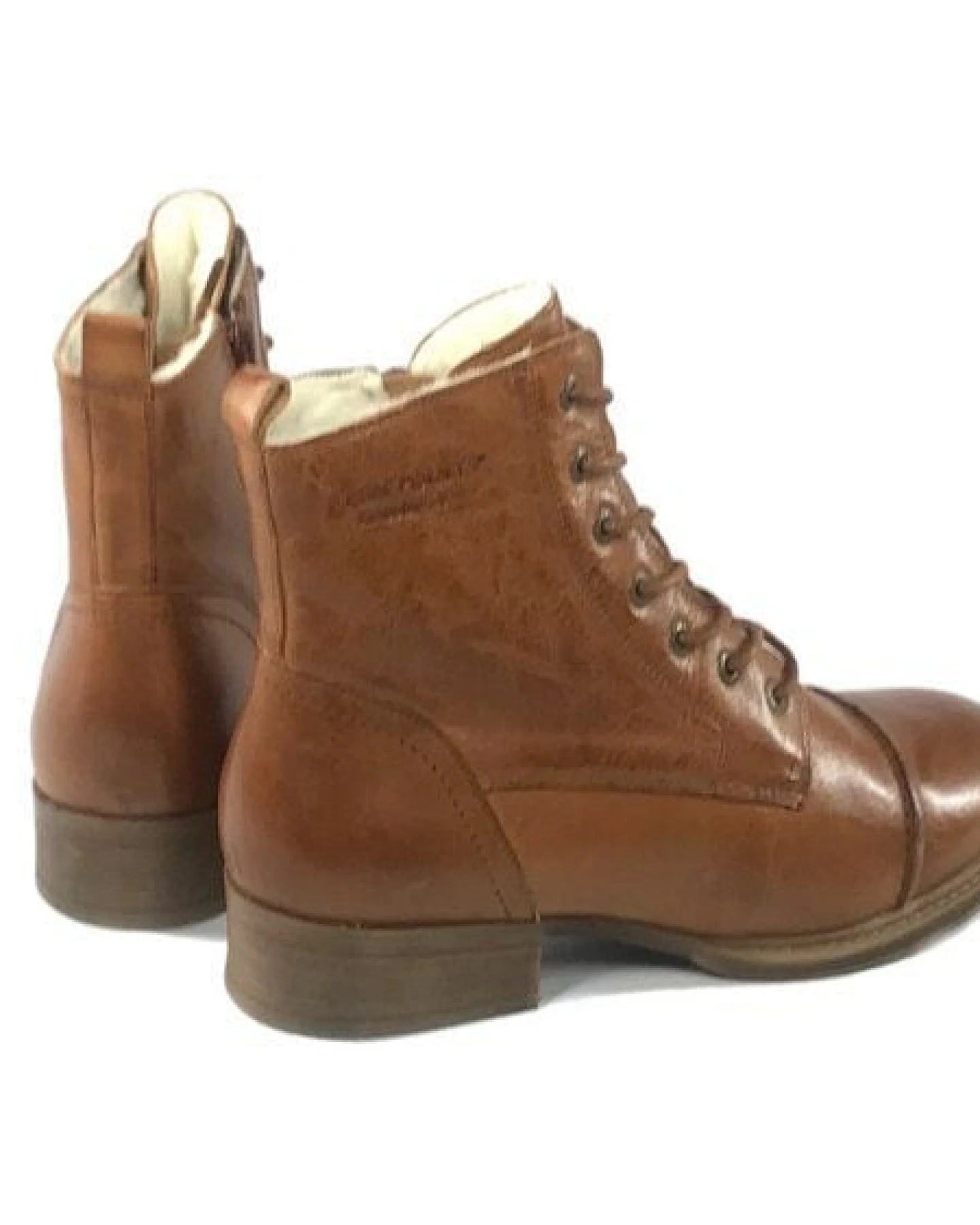 Ten Points gefütterte Schnürstiefel, Pandora Boots, vegetabil gegerbtes Leder – Ansicht 3