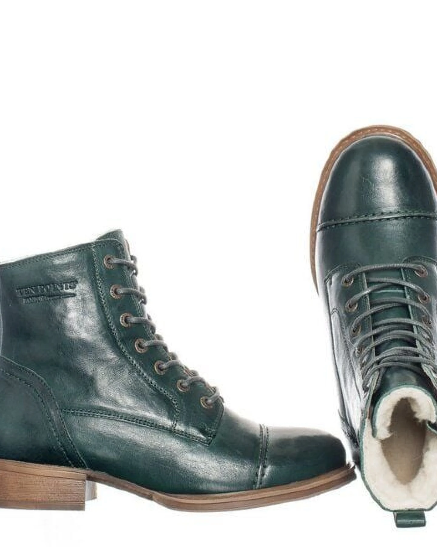 Ten Points gefütterte Schnürstiefel, Pandora Boots, vegetabil gegerbtes Leder – Ansicht 2