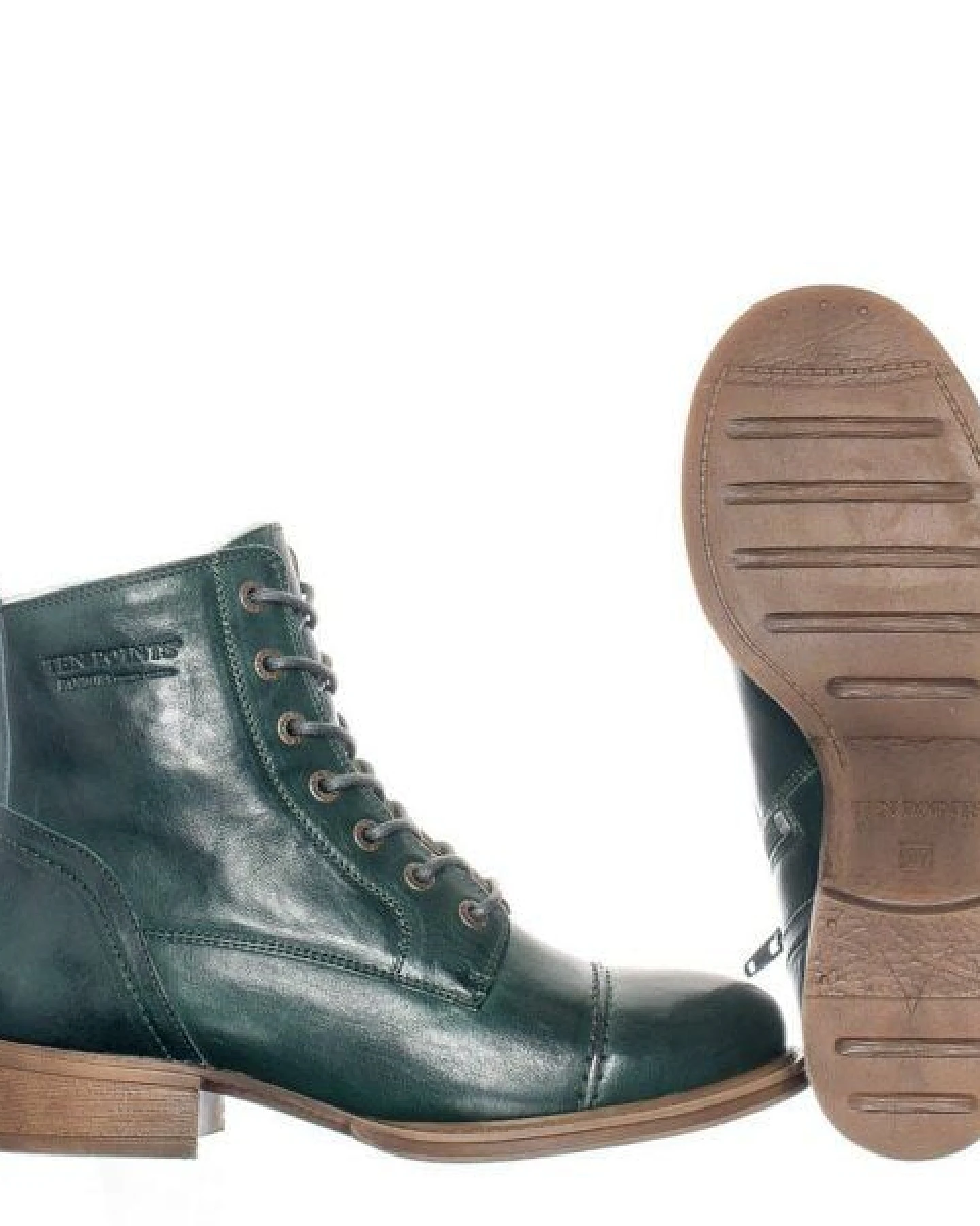 Ten Points gefütterte Schnürstiefel, Pandora Boots, vegetabil gegerbtes Leder – Ansicht 3