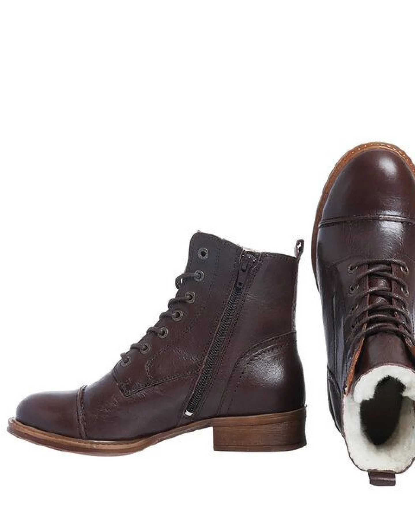 Ten Points gefütterte Schnürstiefel, Pandora Boots, vegetabil gegerbtes Leder – Ansicht 4