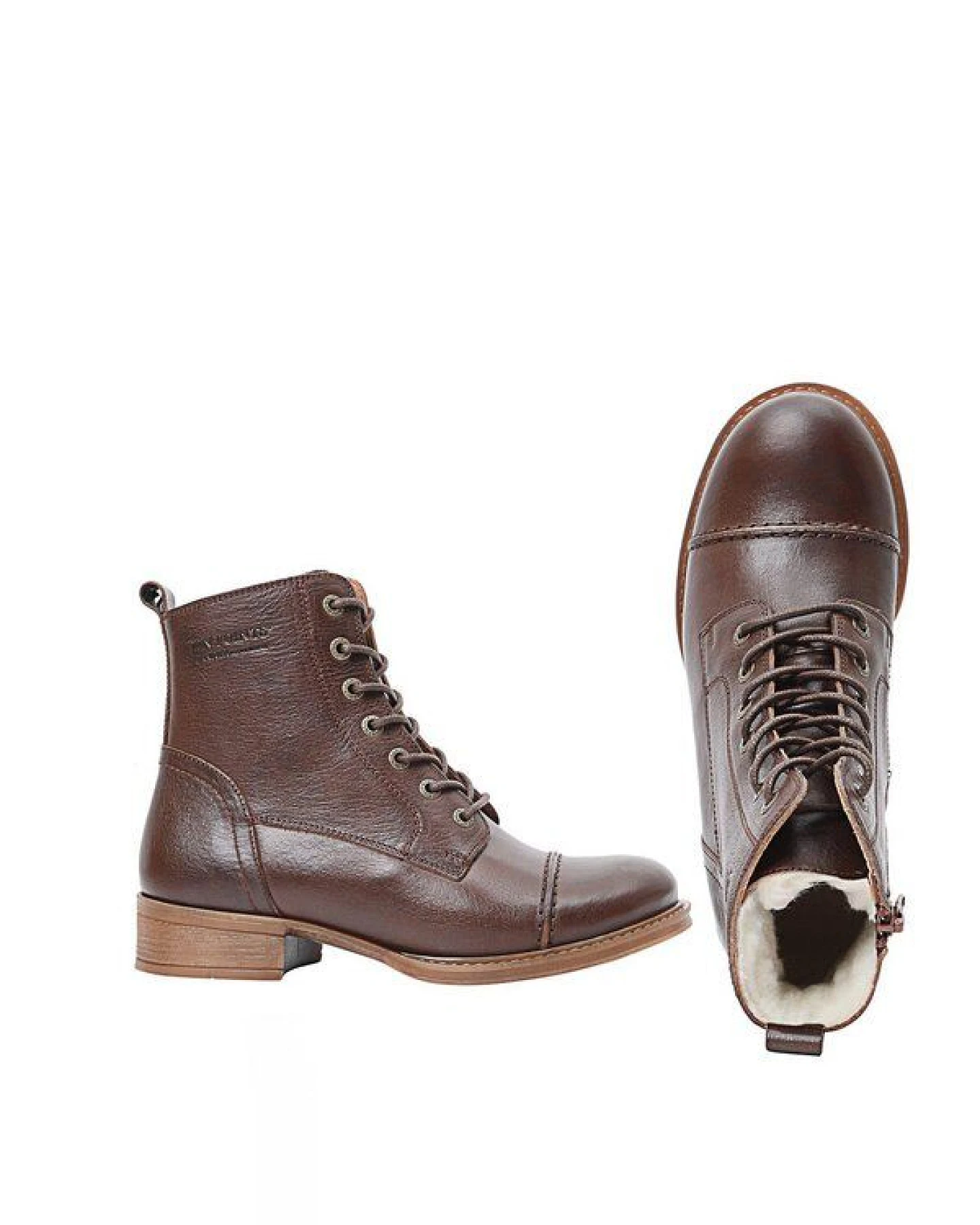 Ten Points gefütterte Schnürstiefel, Pandora Boots, vegetabil gegerbtes Leder – Ansicht 2