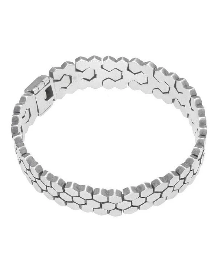 pakilia Silber Armband Hexagon Fair-Trade und handmade