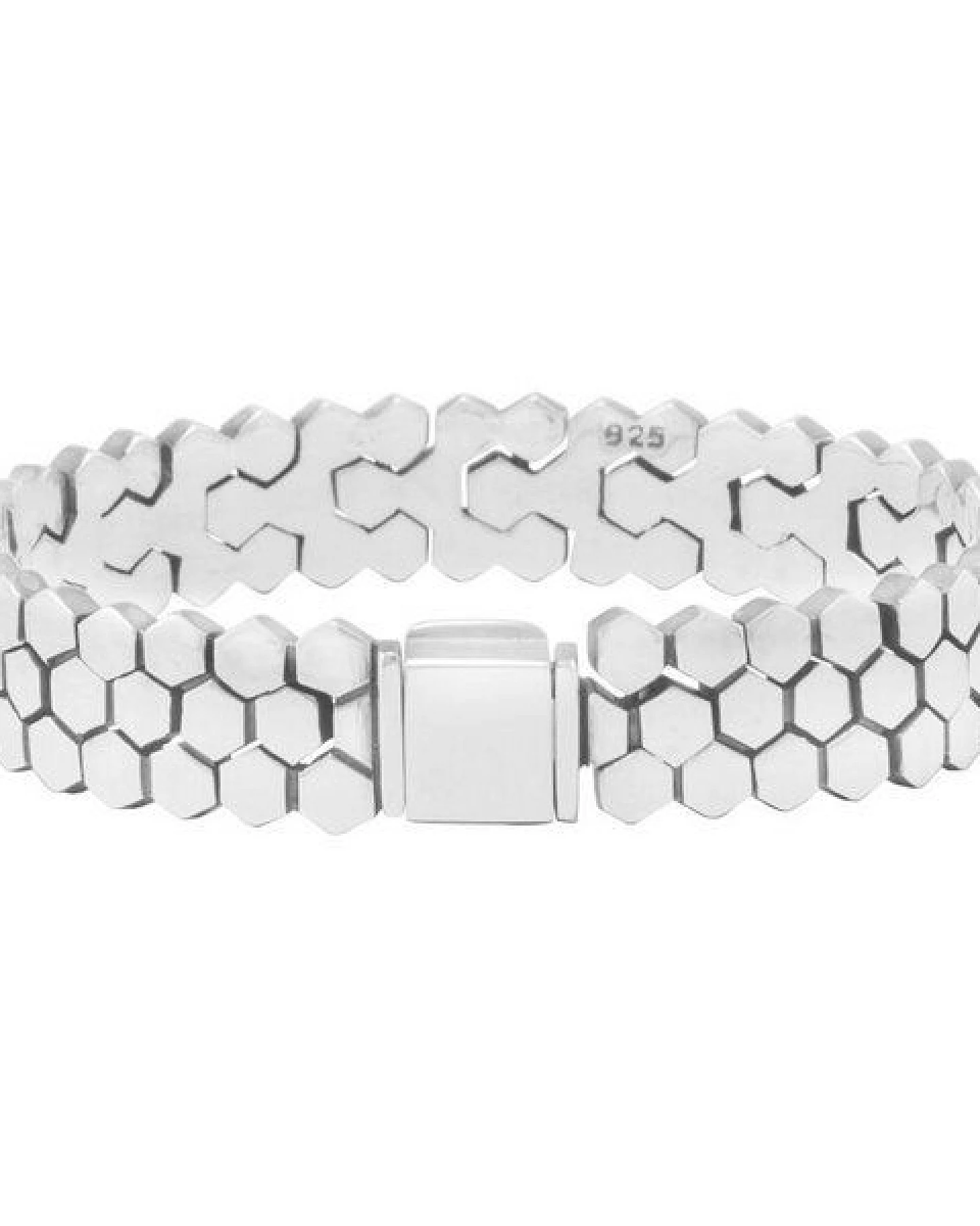 pakilia Silber Armband Hexagon Fair-Trade und handmade – Ansicht 2