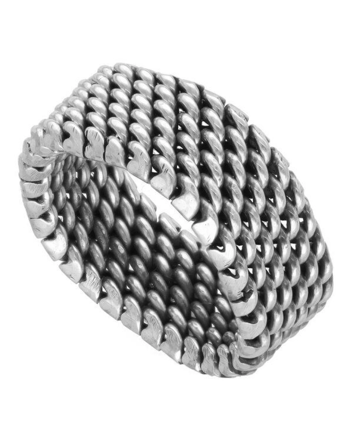 pakilia Silber Ring Stickerei Fair-Trade und handmade – Ansicht 2