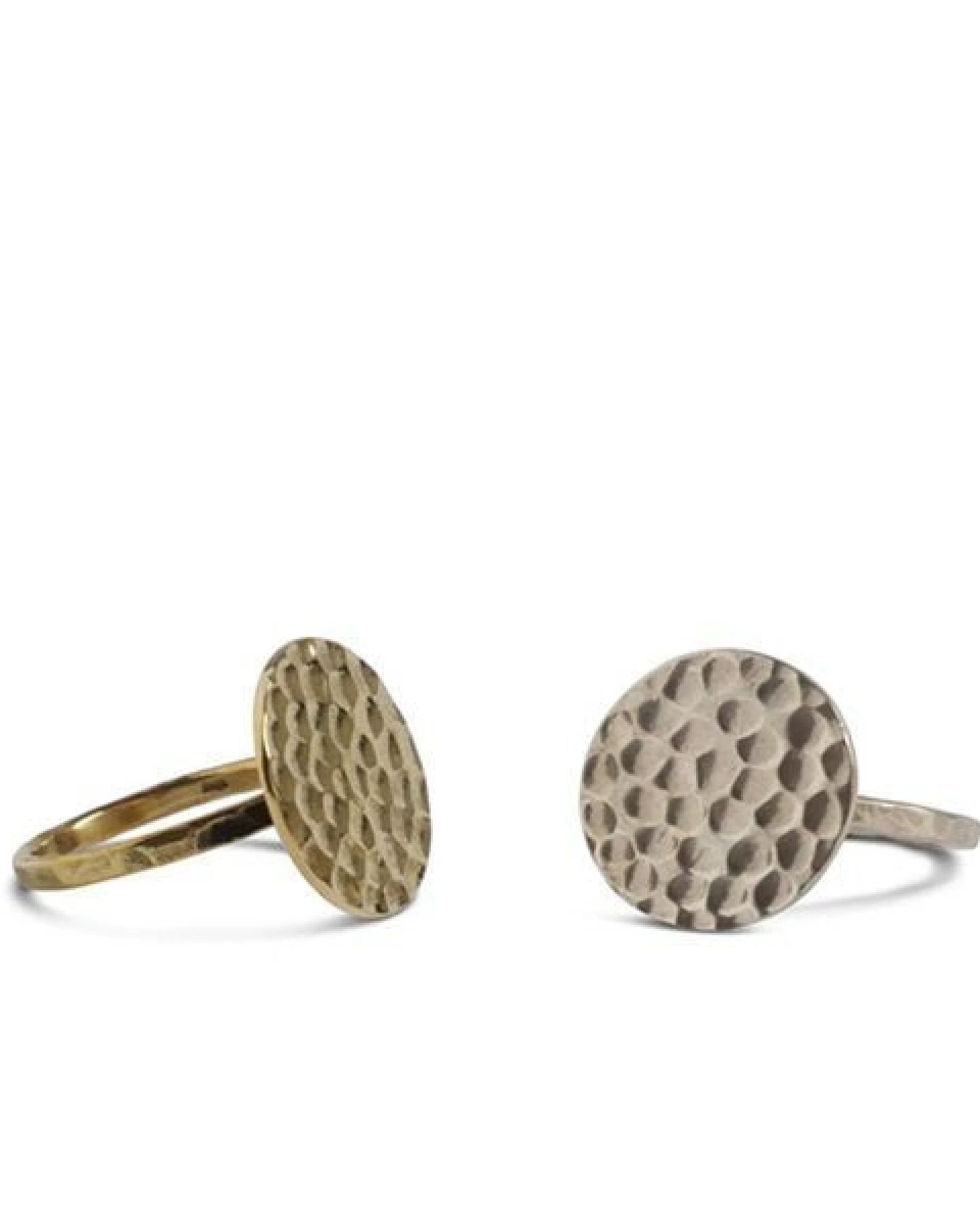 ting goods Ring gehämmert, Messing oder Sterling Silber – Ansicht 2