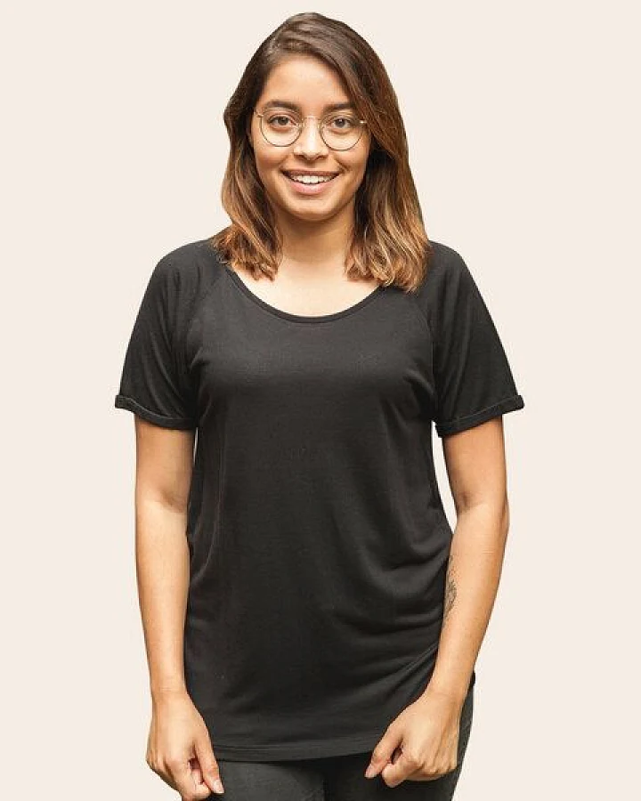 päfjes Basic - Fair gehandeltes Rolled Sleeve Frauen T-Shirt - Modal