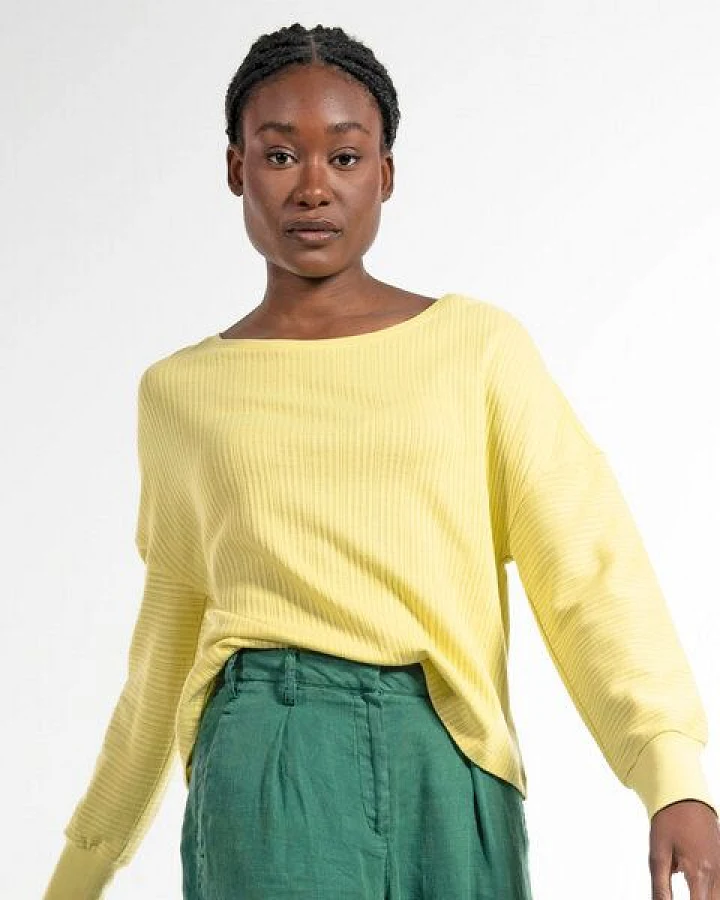 Alma & Lovis Shirt im Sweatstil aus feinem Rippen-Jersey