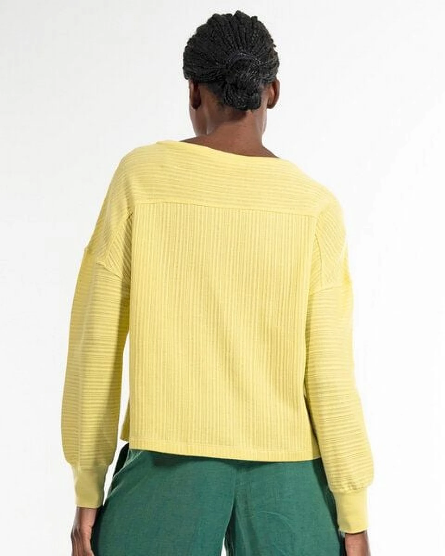 Alma & Lovis Shirt im Sweatstil aus feinem Rippen-Jersey – Ansicht 4