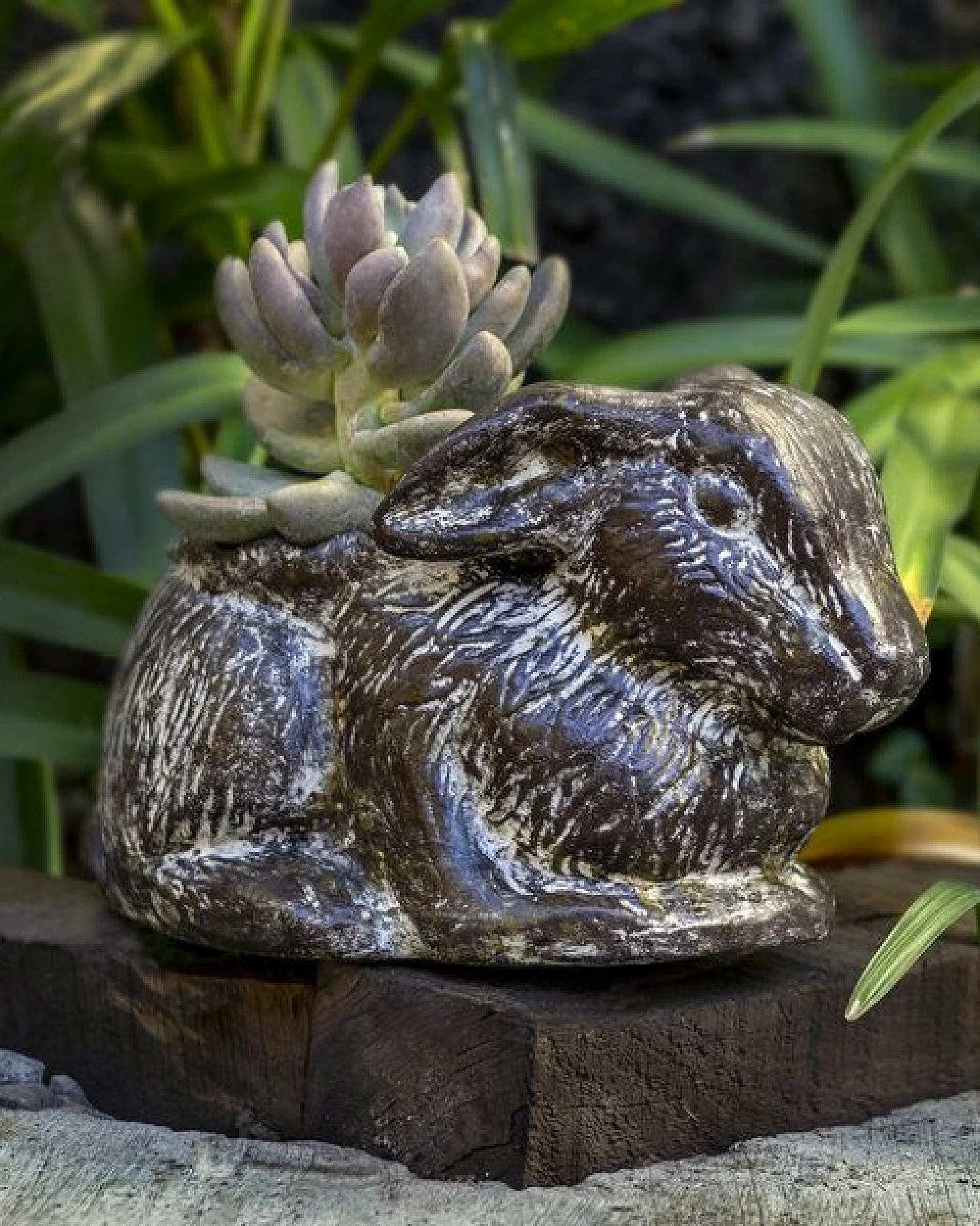Mitienda Shop Blumentopf aus Ton, Hase sitzend – Ansicht 2