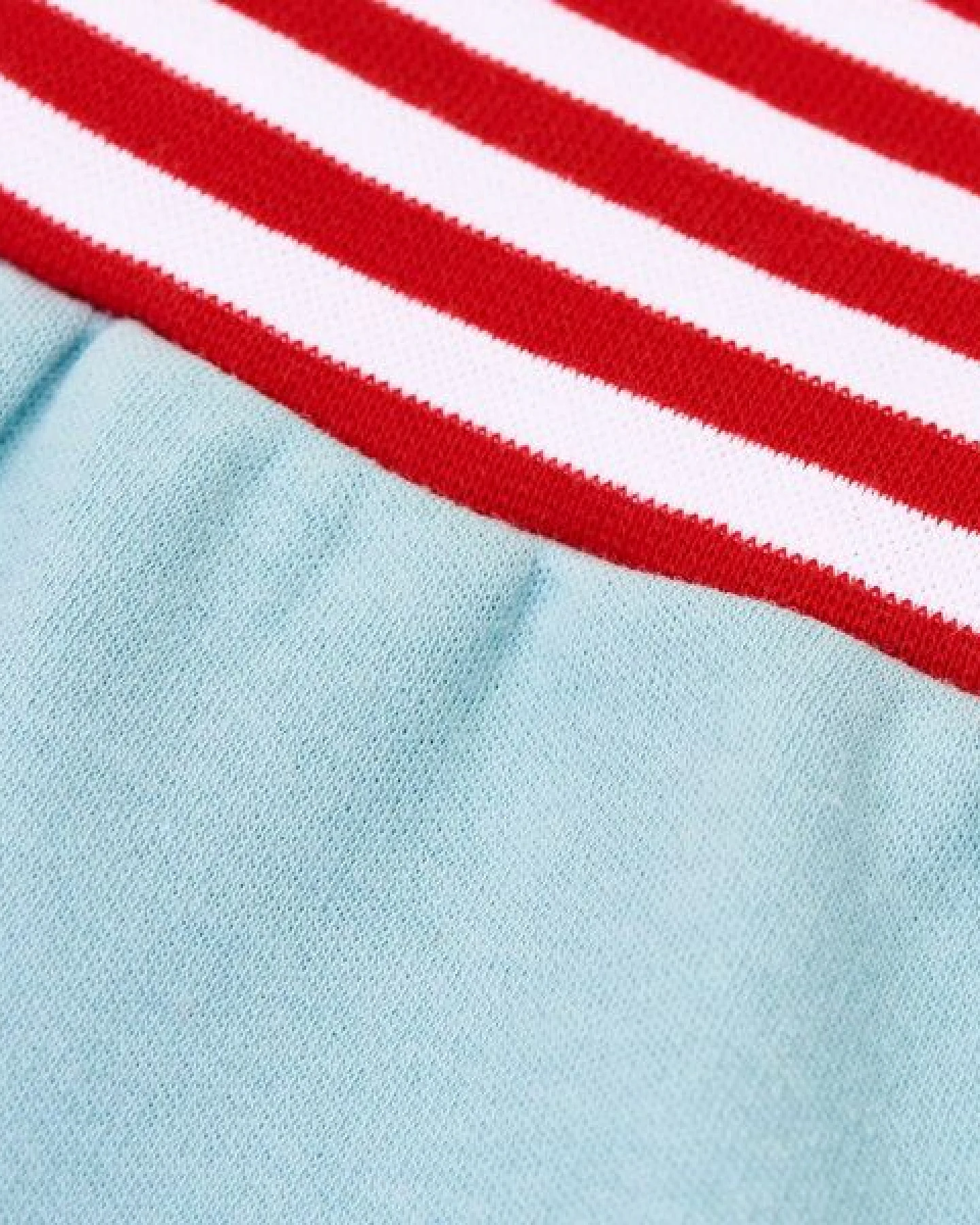Cheeky Apple Pumphose aus Bio-Baumwolle "Interlock slate / Rot-weiss ringel" Hellblau/Rot-Weiß – Ansicht 2