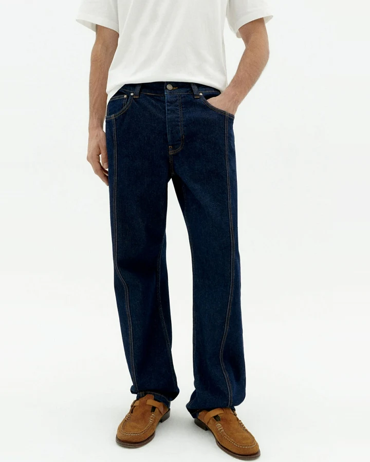 Thinking MU Herren vegan Denim-Hose Rainn Medium Wash Blau