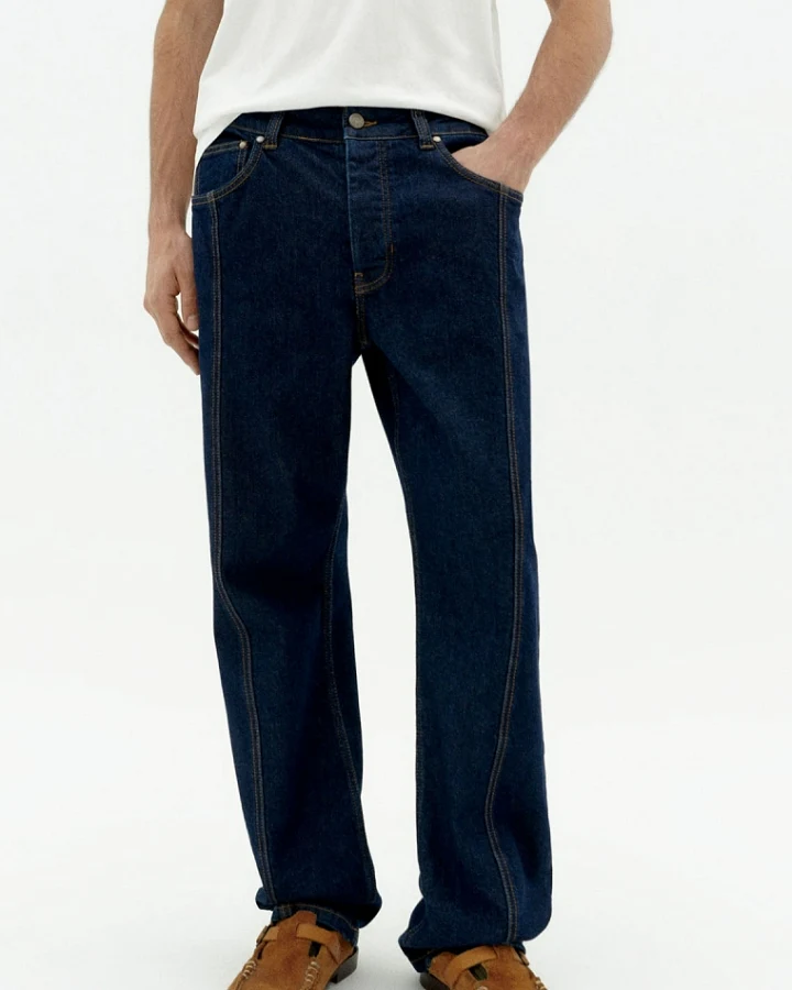 Thinking MU Herren vegan Denim-Hose Rainn Medium Wash Blau