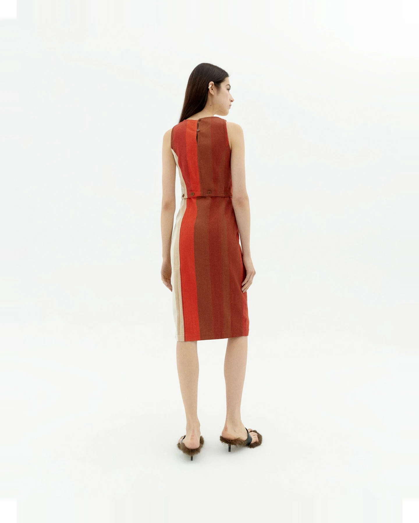 Thinking MU Damen vegan Kleid Wila Sandfire Mehrfarbig – Ansicht 2
