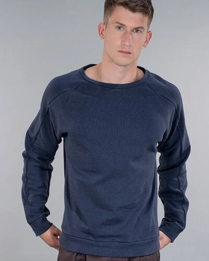 STRUNK Männerpullover "ALFAA" aus Bio-Baumwolle mit Raglanärmeln