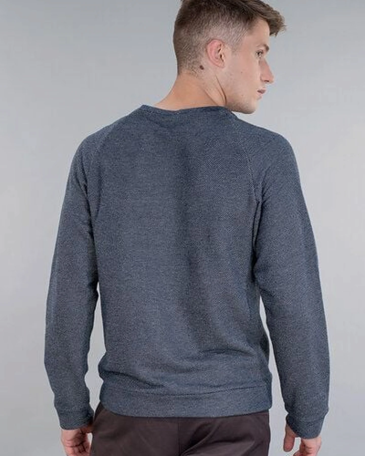 STRUNK Männerpullover "MEENOO" aus Bio-Baumwolle mit Raglanärmeln – Ansicht 2