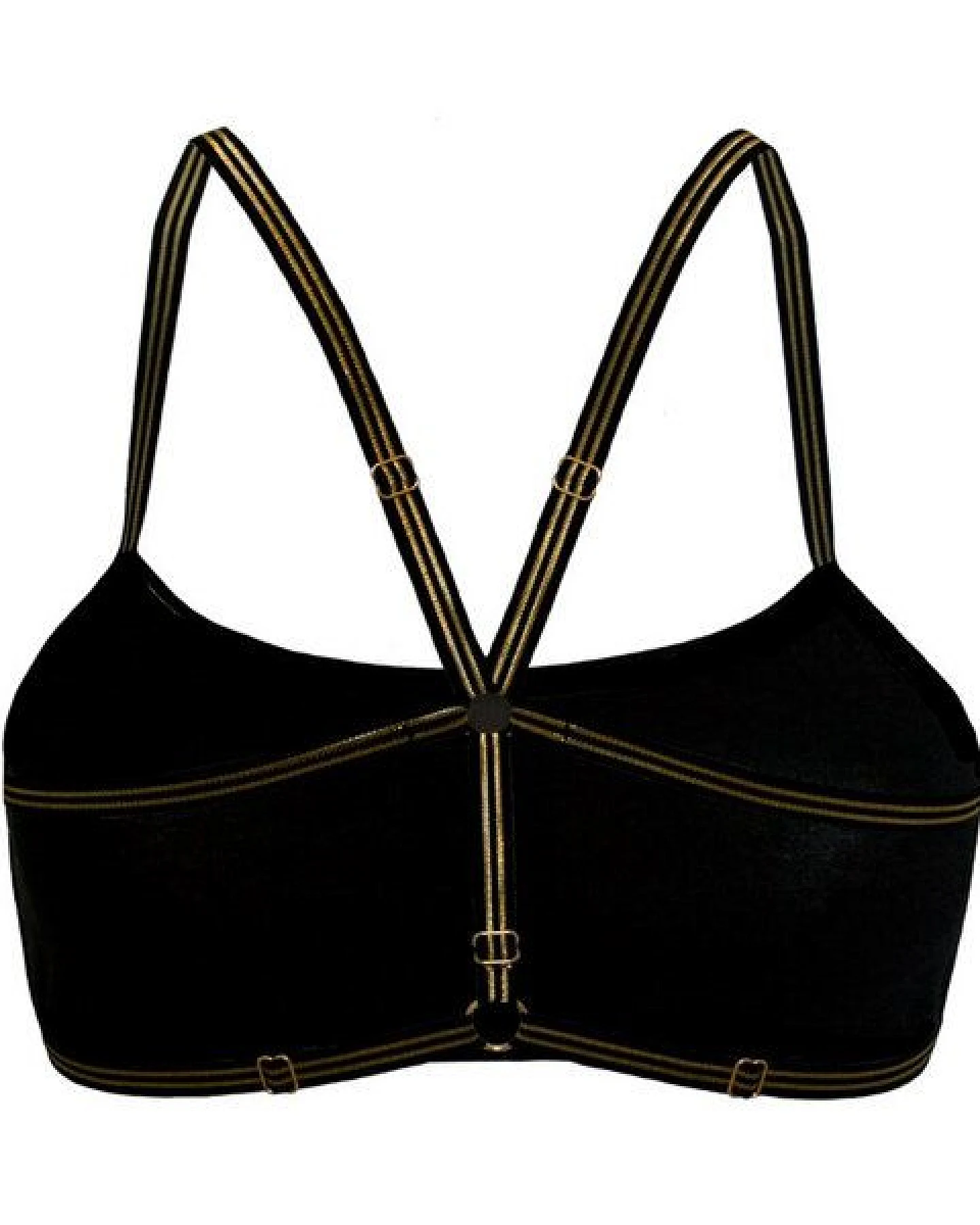 Golden Circle Clothing Bralette Gold-Schwarz für kleine Oberweite – Ansicht 2