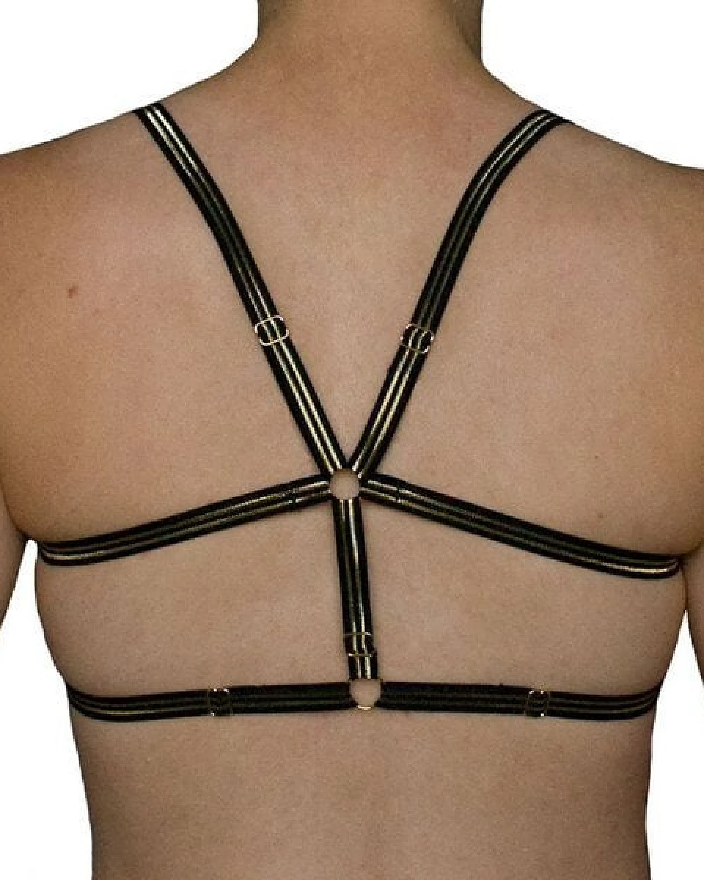 Golden Circle Clothing Bralette Gold-Schwarz für kleine Oberweite – Ansicht 4