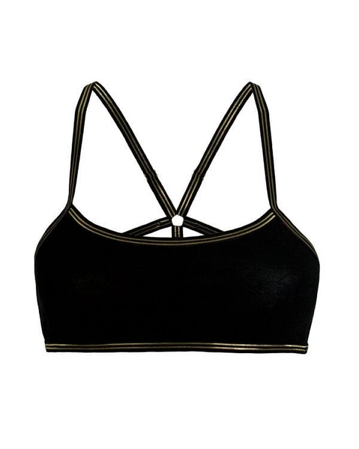 Golden Circle Clothing Bralette Gold-Schwarz für kleine Oberweite