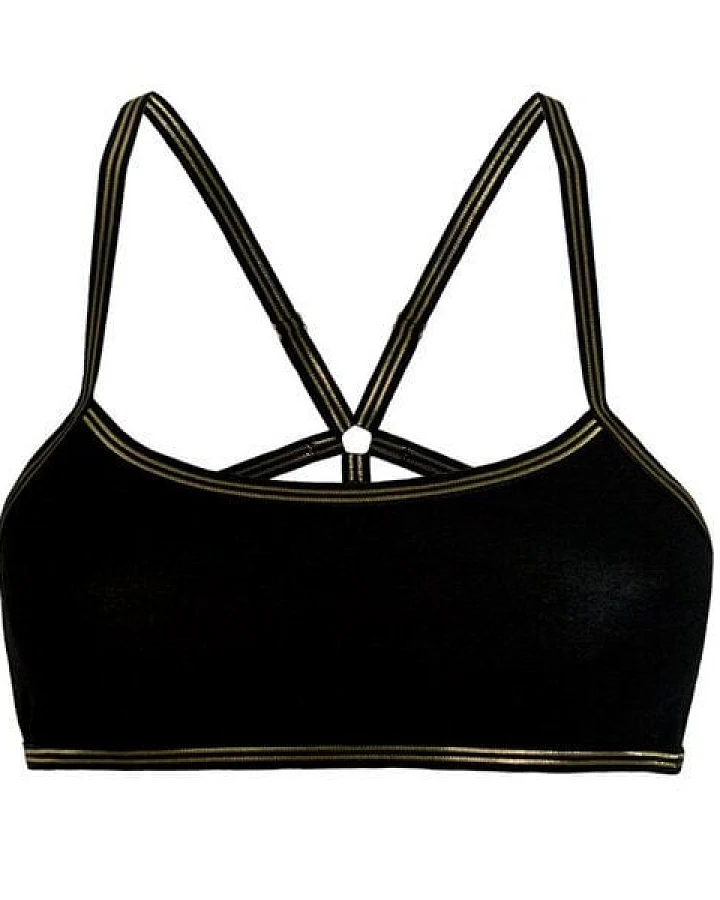 Golden Circle Clothing Bralette Gold-Schwarz für kleine Oberweite