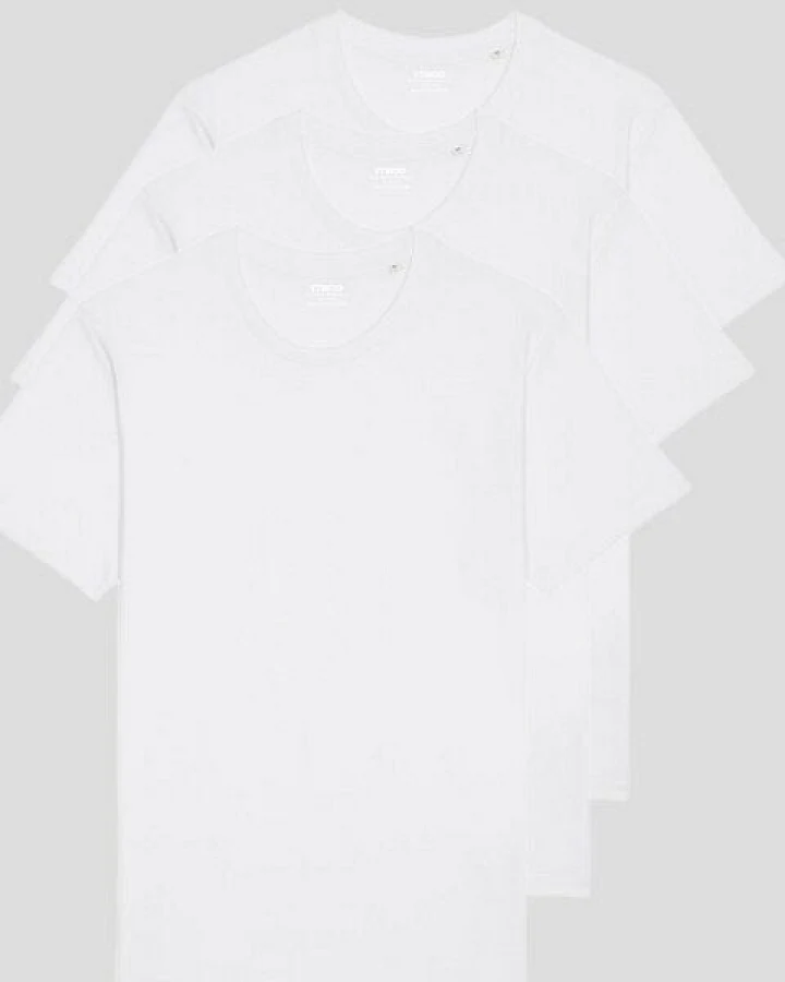 YTWOO 3er Pack Basic Unisex T-Shirt aus Bio Baumwolle