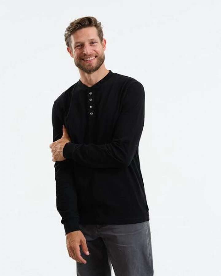 GARY MASH Henley Langarmshirt Kayville aus Biobaumwolle
