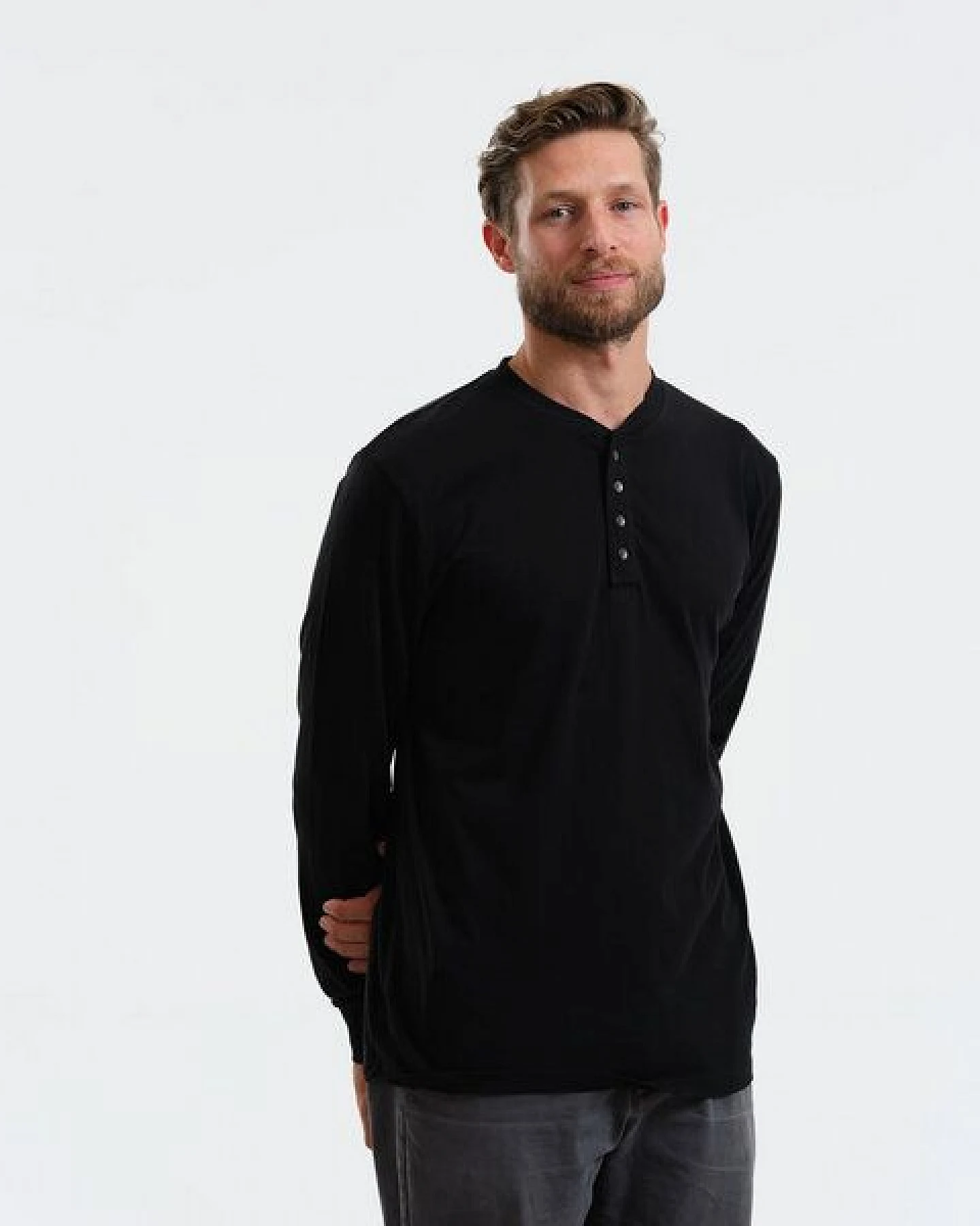 GARY MASH Henley Langarmshirt Kayville aus Biobaumwolle – Ansicht 3