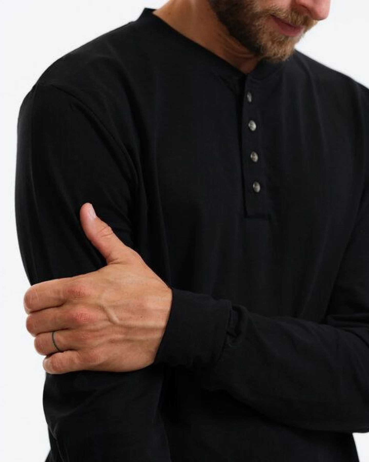 GARY MASH Henley Langarmshirt Kayville aus Biobaumwolle – Ansicht 2
