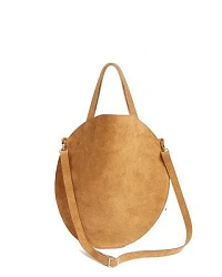 Cognac Wildleder mit Gold