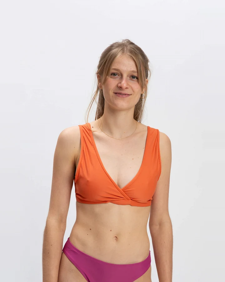 MATONA Damen vegan Bikinioberteil Koralle Dunkelorange