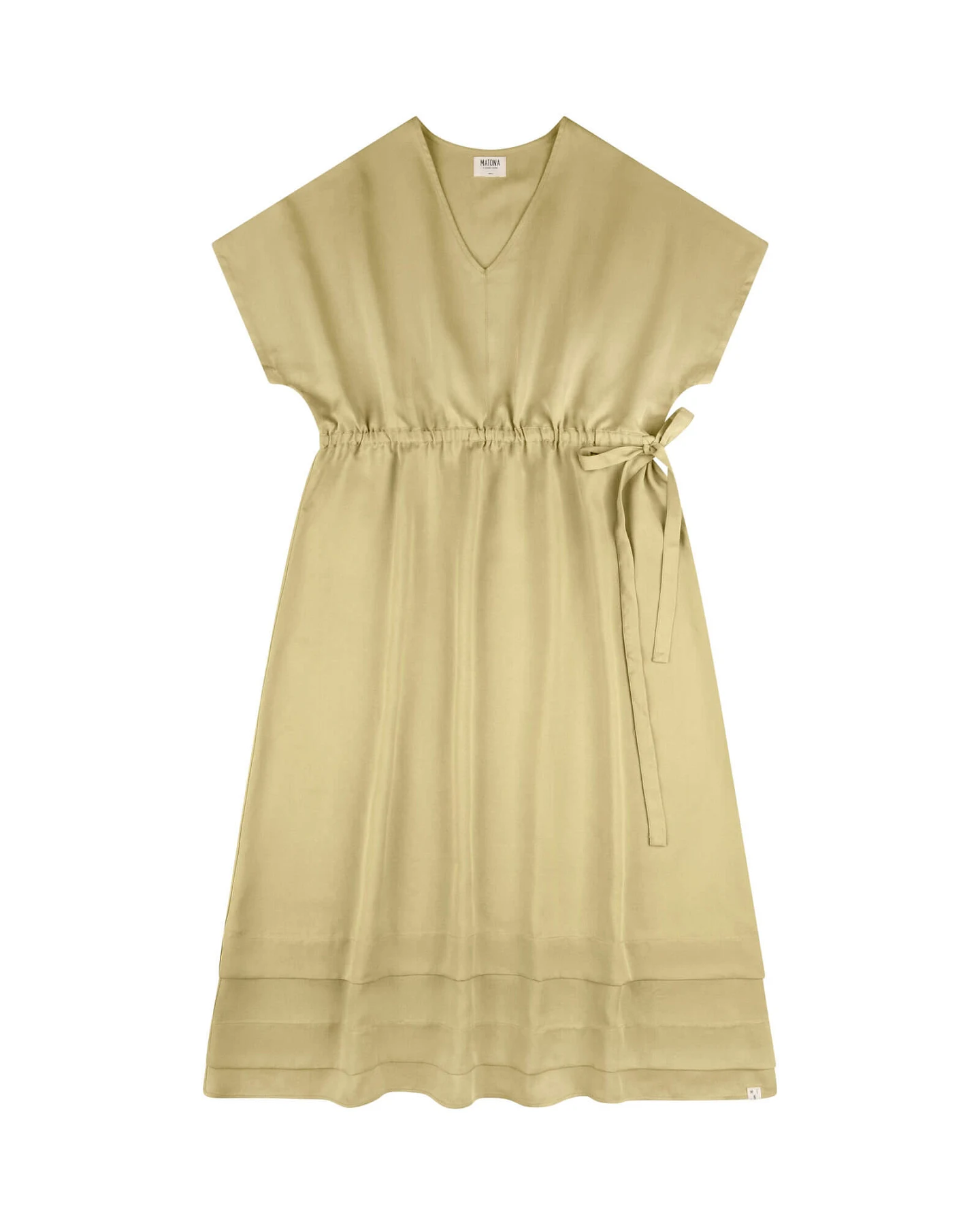 MATONA Damen vegan Kleid Tencel Schiefergrün – Ansicht 2