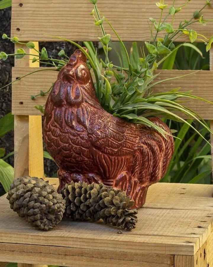 Mitienda Shop Blumentopf aus Ton Hahn indoor & outdoor