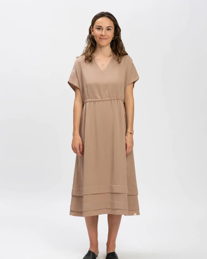 MATONA Damen vegan Kleid Tencel Portabella Braun