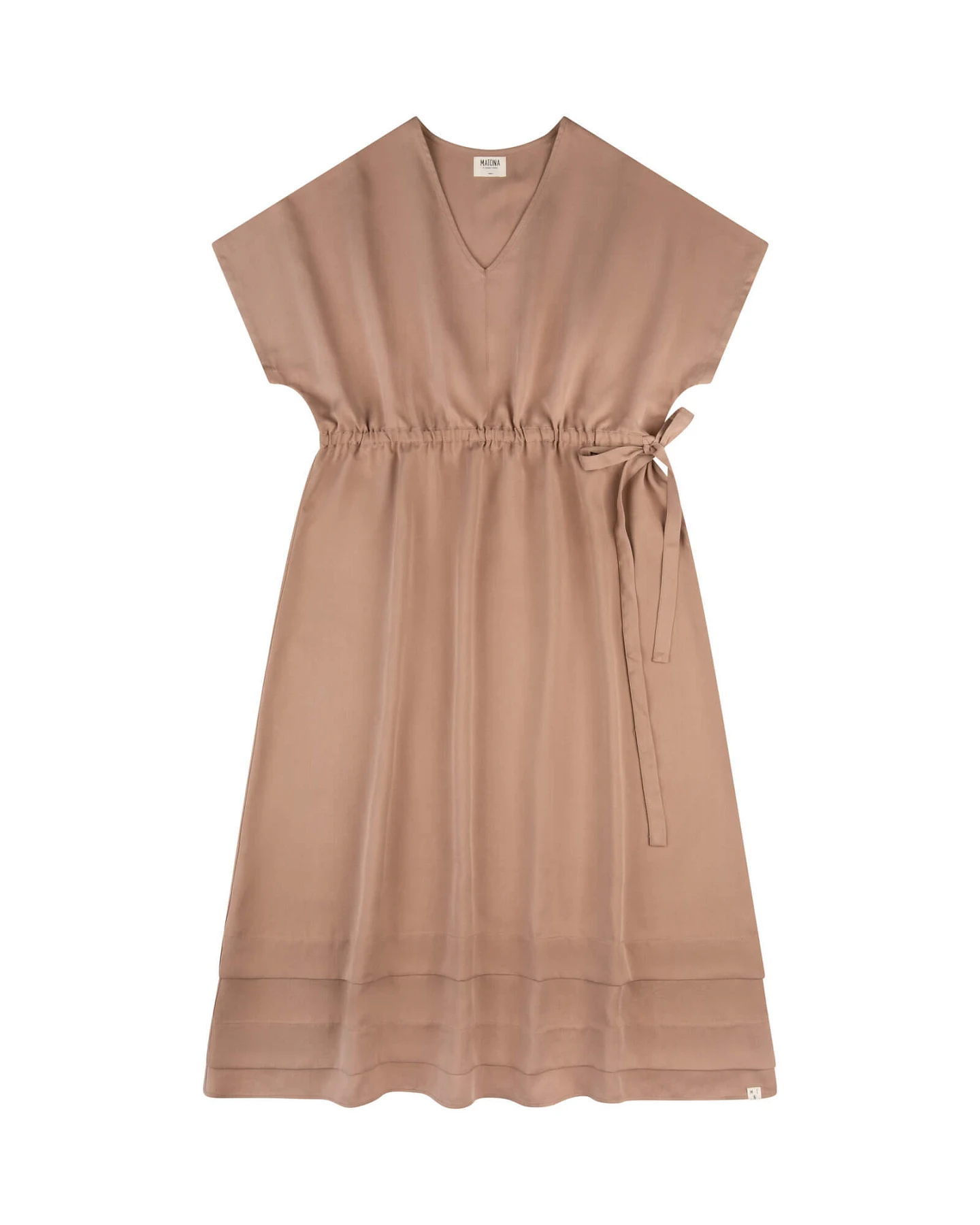 MATONA Damen vegan Kleid Tencel Portabella Braun – Ansicht 2