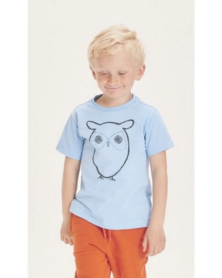 KnowledgeCotton Apparel Kinder T-Shirt Flax Owl reine Bio-Baumwolle