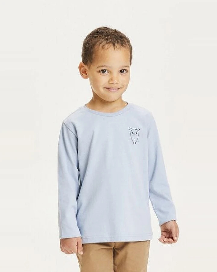 KnowledgeCotton Apparel Kinder Langarm-Shirt Flax Owl reine Bio-Baumwolle