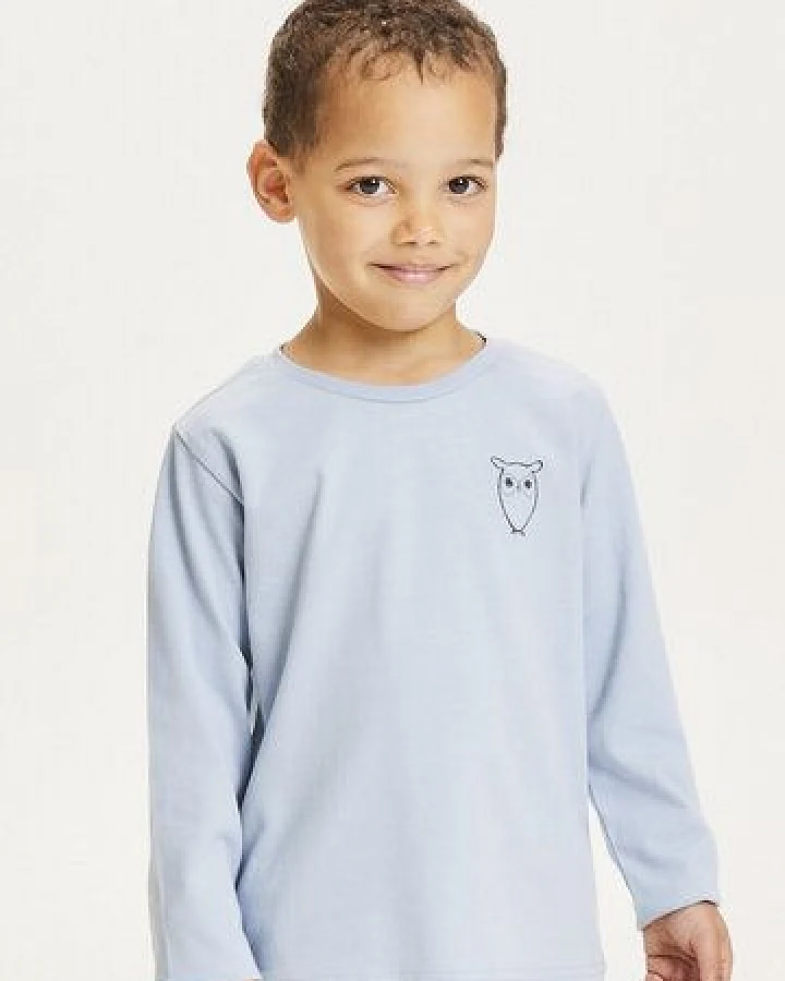 KnowledgeCotton Apparel Kinder Langarm-Shirt Flax Owl reine Bio-Baumwolle