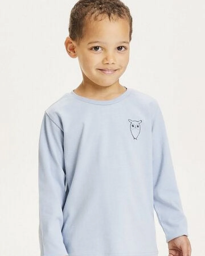 KnowledgeCotton Apparel Kinder Langarm-Shirt Flax Owl reine Bio-Baumwolle