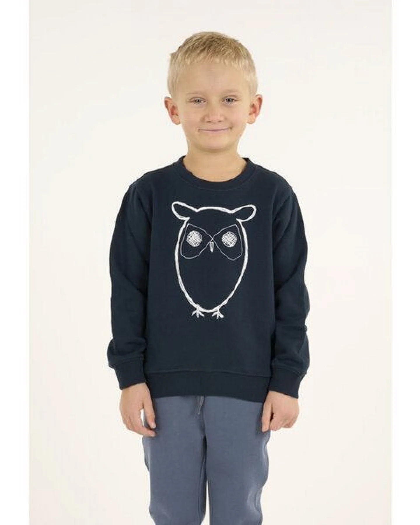 KnowledgeCotton Apparel KnowledgeCotton Kinder Sweatshirt Owl reine Bio-Baumwolle – Ansicht 2