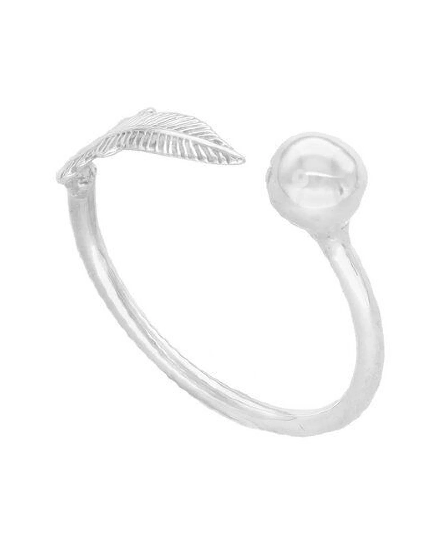 pakilia Silber Ring Feder Kugel Fair-Trade und handmade – Ansicht 2