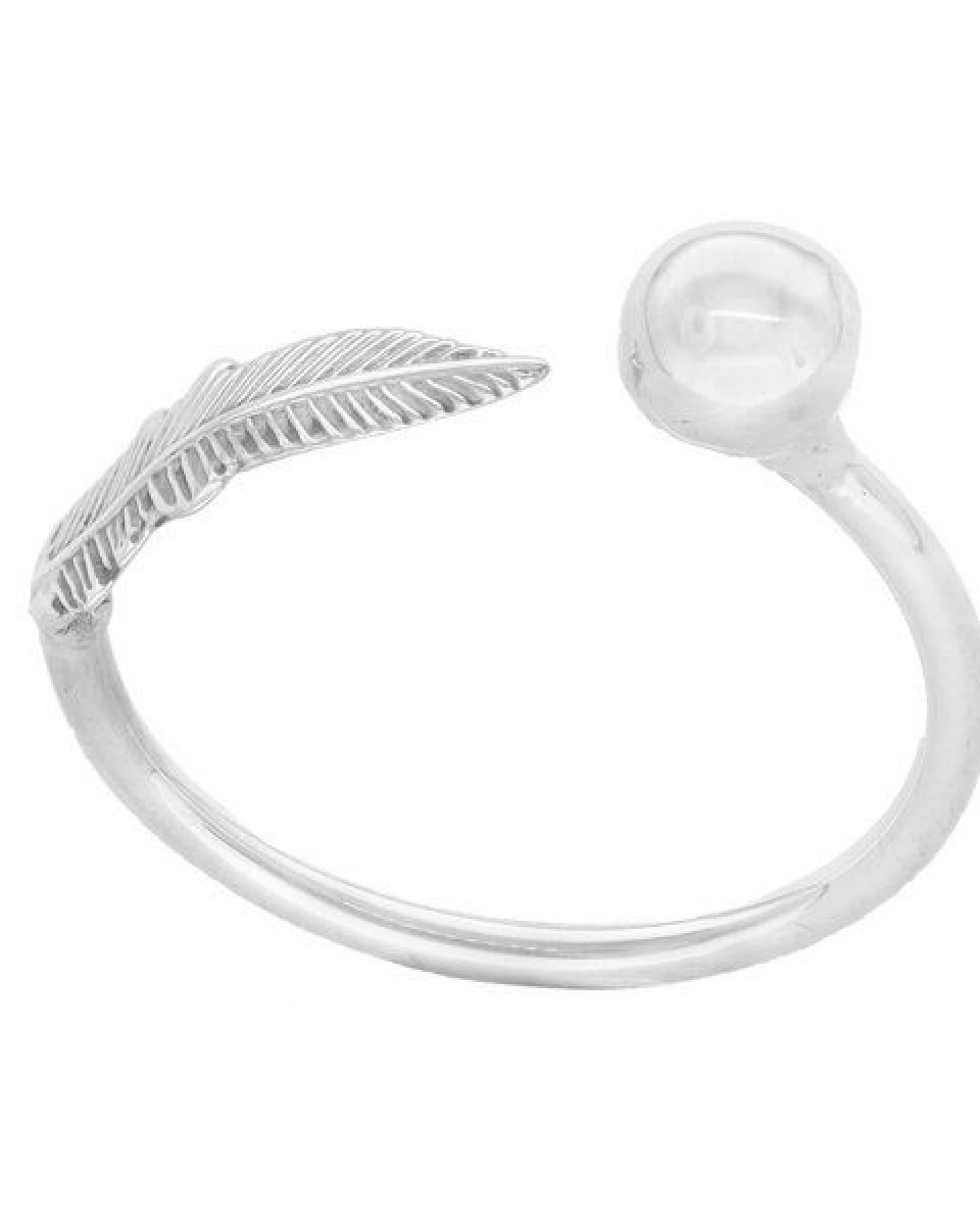 pakilia Silber Ring Feder Kugel Fair-Trade und handmade – Ansicht 3