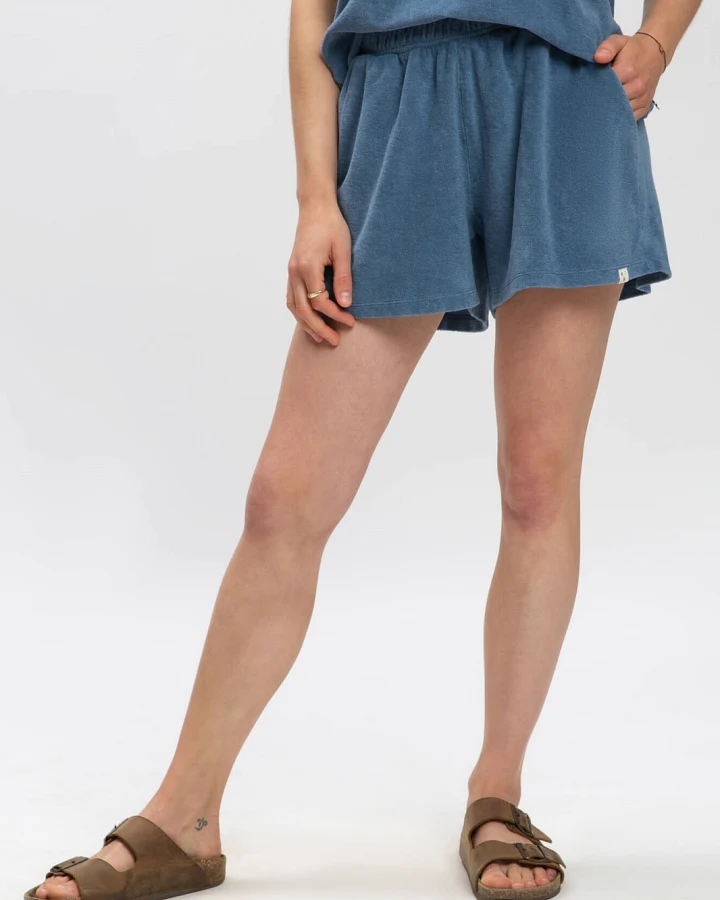 MATONA Damen vegan Frotteeshorts Dusk Blue