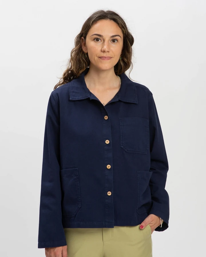MATONA Damen vegan Jacke Twill Classic Marineblau