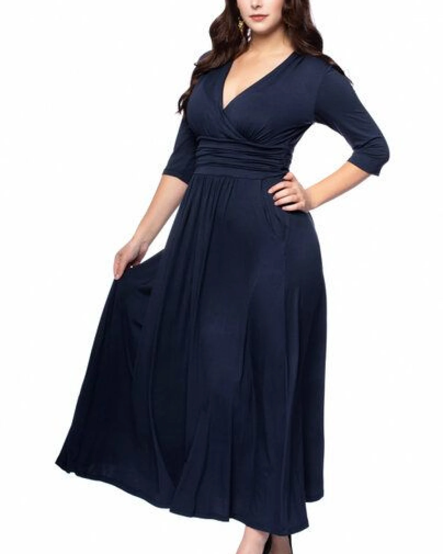 Ingoria PANDORA Maxikleid 3/4 Arm (Uni) – Ansicht 2