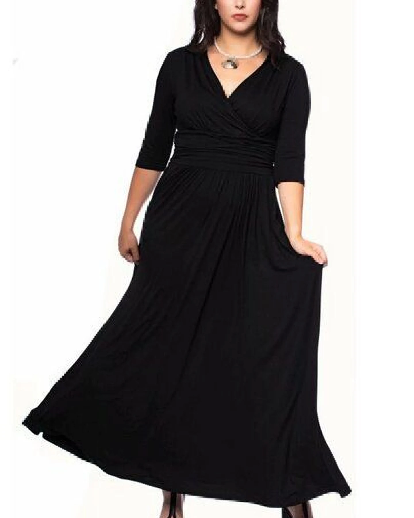 Ingoria PANDORA Maxikleid 3/4 Arm (Uni) – Ansicht 3